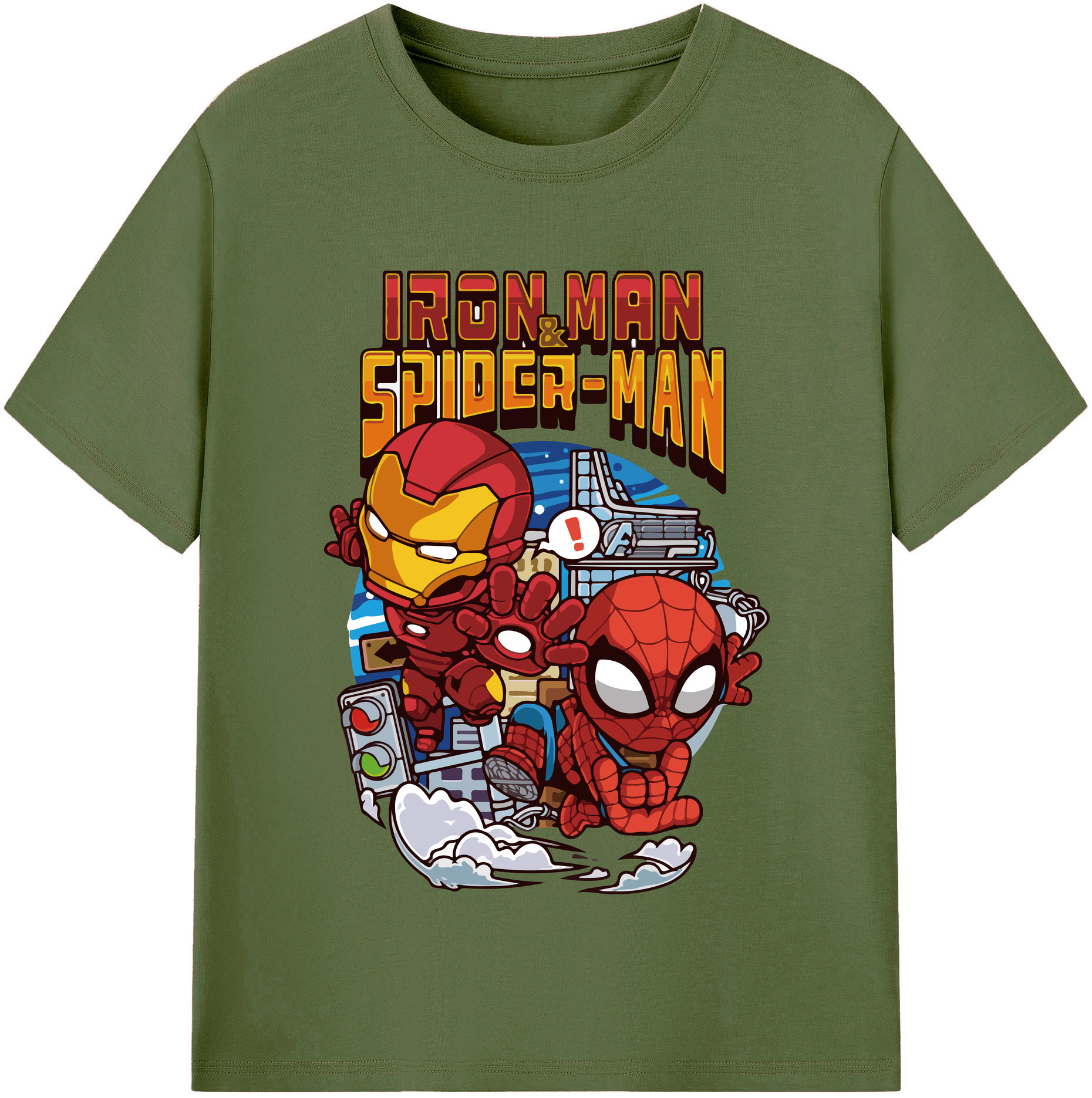 （画像用） アベンジャーズ The Avengers 綿100％半袖Tシャツ（フロントプリント）